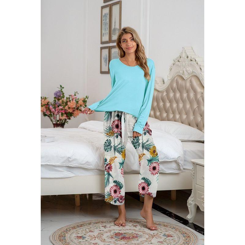 

2025 Бант Круглый вырез Домашний костюм для отдыха Light green L