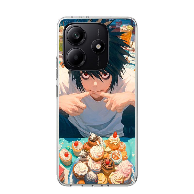 N-Note D-Death L Lawliet Phone Case For Xiaomi Redmi Note 13 14 15 Pro Plus 12S 12 14S 11S 11E 10 10S 11 11T 5G 4G Cover Coque R