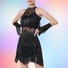 Sequin Dress for Latin American Dances, Ideal Club, Stage, Party And More.