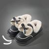 Padded Cotton Slippers Are Comfortable, Lightweight, Warm and Thickened Fleece Shoes for Women's Home Use