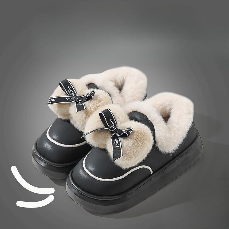 Padded Cotton Slippers Are Comfortable, Lightweight, Warm and Thickened Fleece Shoes for Women's Home Use