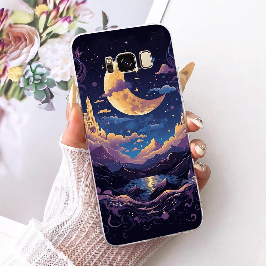 For Samsung Galaxy S8 Case SM-G950F Luxury Flowers Butterfly Painted Cover Soft Silicone Case For Samsung S8 Plus S8+ G955F Bags