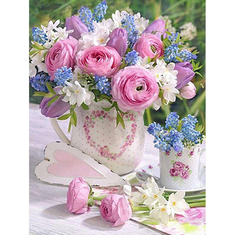 

5D алмазний живопис квіти вишивка алмаз повний набір вишивка хрестиком повна алмазна мозаїка півонія прикраса дому Full Round 30x40CM