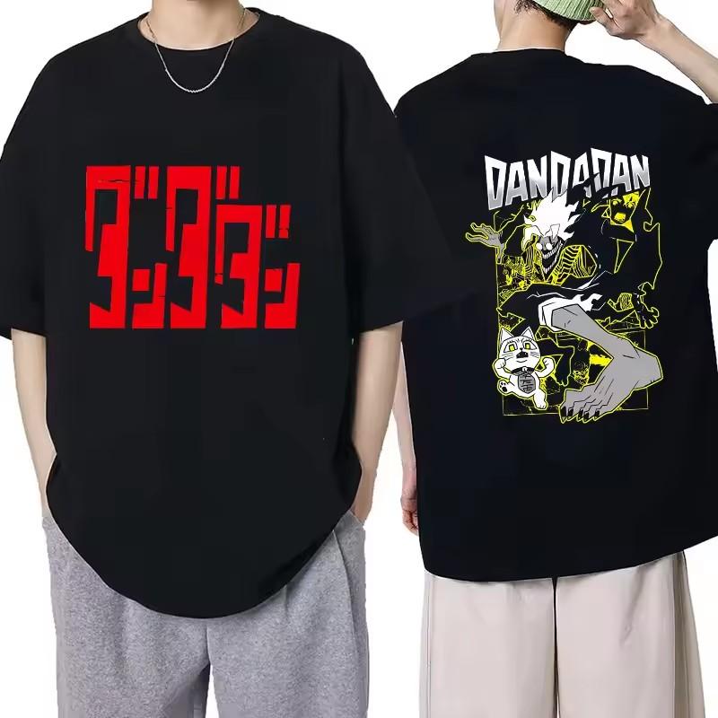 Men Women Vintage Mange Tshirt Japanese Anime Dandadan Okarun Gothic T Shirt Casual Tops High Quality Cotton Streetwear Clothes