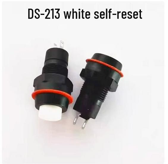 Round Red/Green Button Switch with Locking, Non-Locking & Self-Reset, 10mm Hole (DS-211/213)