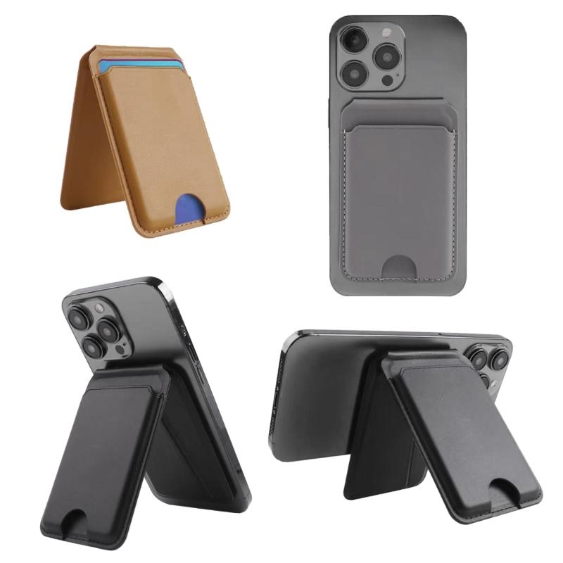 Adjustable Foldable Desk Phone Mount Wide Compatibility Phones Magnetic Holder with Card Storage Function Everyday Use