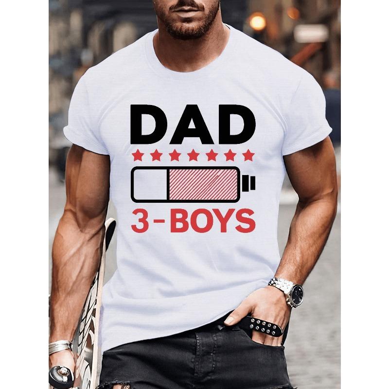 

Футболка с принтом ОТЕЦ 3 МАЛЬЧИКОВ , с круглым вырезом, удобная, с короткими рукавами, с модным принтом, подходит для повседневной носки, активного отдыха на улице, дома S