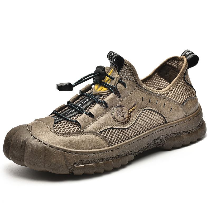 

Прозорі спеціальні літні дихаючі черевики з порожнистої сітки, повсякденні спортивні сітчасті туфлі, м’яка підошва, неслизьке взуття для альпінізму на відкритому повітрі. 46 хакі