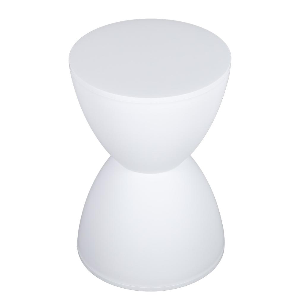 Modern Hourglass Shaped Stool Round End Table Stool for Shoe Changing Home Use 43x30cm