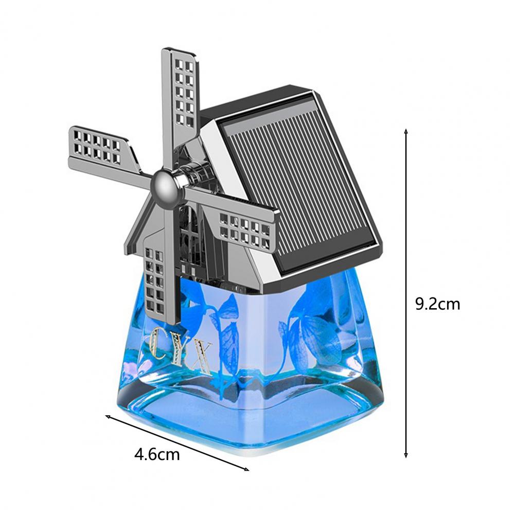 40ml Car Perfume Windmill Design Eco-friendly Deodorant High Temperature Resistant Solar Powered Car Rotating Air Freshener