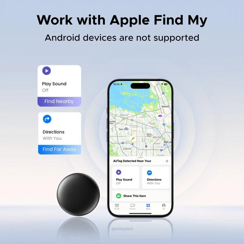 2026 Finder Security SmartTrack Link Smart Tag With Apple Find My Key Bluetooth GPS Tracker For Earbud Luggage MFi Finder IOS