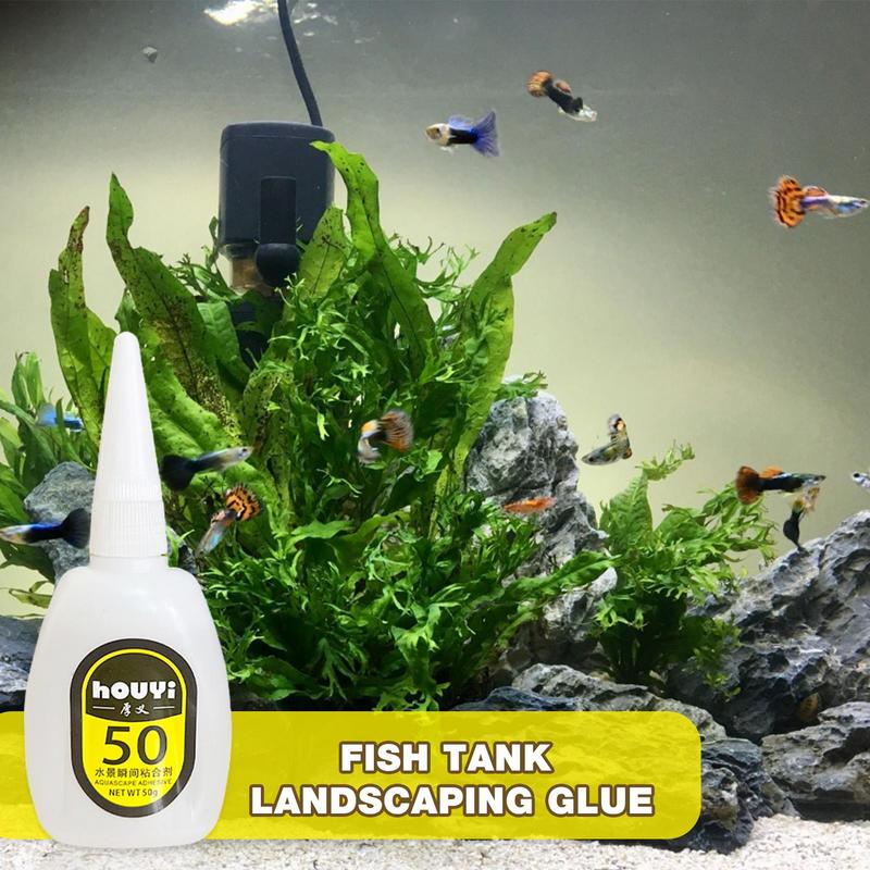 50/100g Fish Tank Landscaping Moss Glue Aquarium Aquatic Water Grass Stick Fixing Glue Aquatic Plants Driftwood Underwater Gel