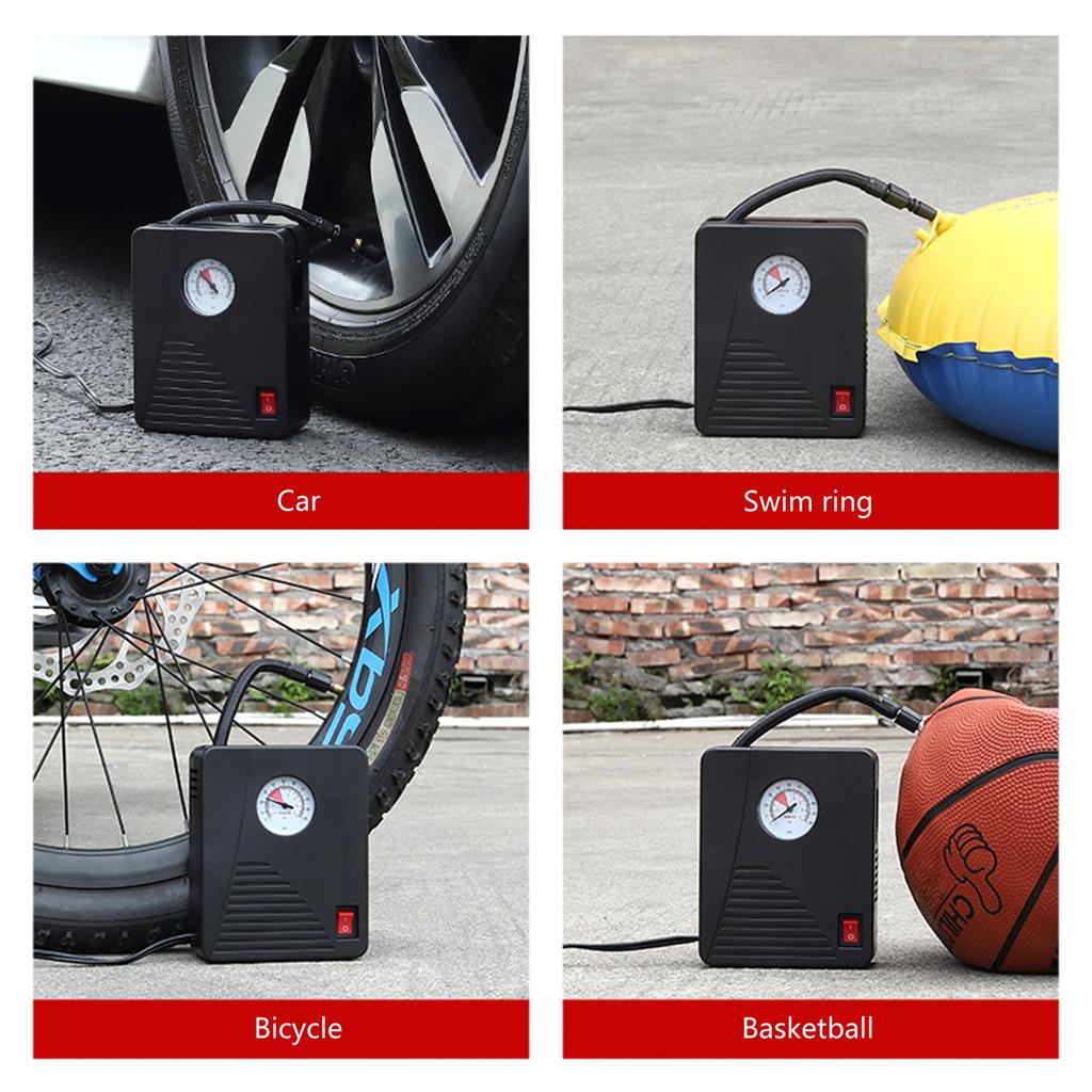 Portable Air Compressor Electric Car Pump Automatic Motorcycle BicycleBall Tire Inflator Digital Pressure Gauge Detector