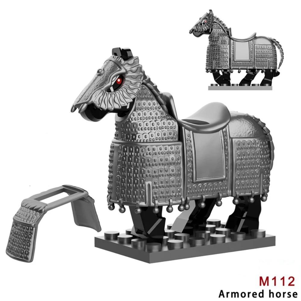 Military Building Blocks Solider Figures Mount War Horse Saddle Reins Adults Children Gifts Toys Animal Accessories Equipments