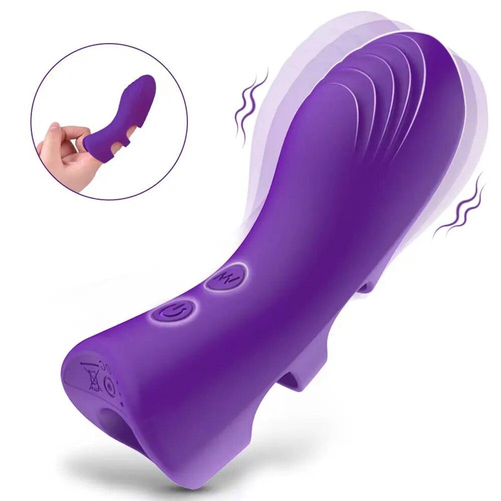 Палец-вибратор с рукавом G Spot, массажер для оргазма, стимулятор клитора, секс-игрушки для взрослых для женщин, пара, женская мастурбация, вибраторы 1set
