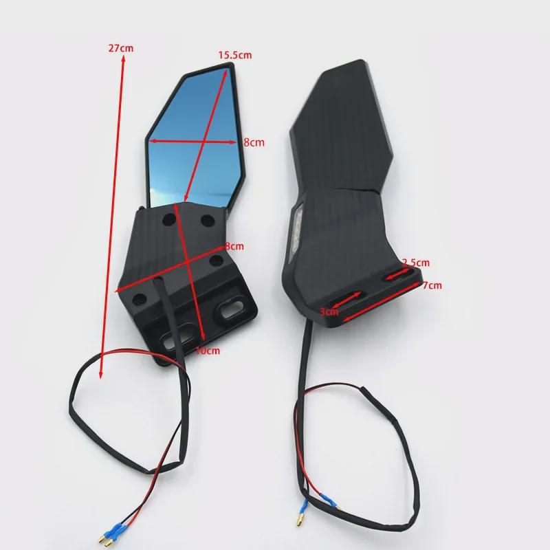Moxin Universal Motorcycle Rearview Mirror for R25, NMAX, NINJA with Yellow Light Reflector