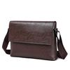 Men's Leather Bag Business Casual Single Shoulder Cross Bag Multi-functional Solid Color Briefcase