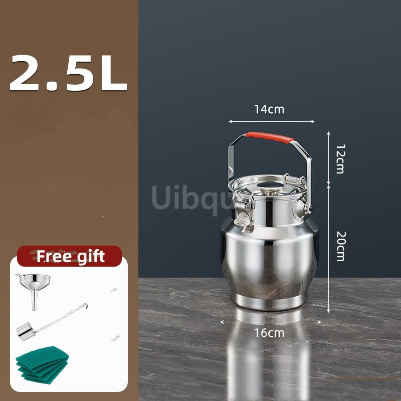 Stainless Steel Sealed Tank Large Capacity Rice Oil Wine Barrel Tea Can Milk Bucket Edible Oil Barrel Wine Jar Sealed Tank