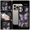 Case For Samsung Galaxy S24 S25 S26 Ultra S23 S22 Ultra S21 S20 FE Butterfly Bamboo Pattern Lanyard Case For Samsung A56 A17 A26 A16 A36 A55 A54 A15
