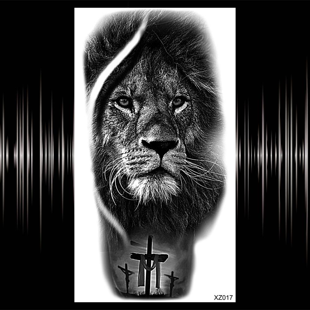 Kompass Brief Temporäre Tattoo Für Männer Frauen Erwachsene Realistische Gefälschte Wolf Schädel Tattoos Aufkleber Tiger Schwarz Wald Tatoos Unterarm