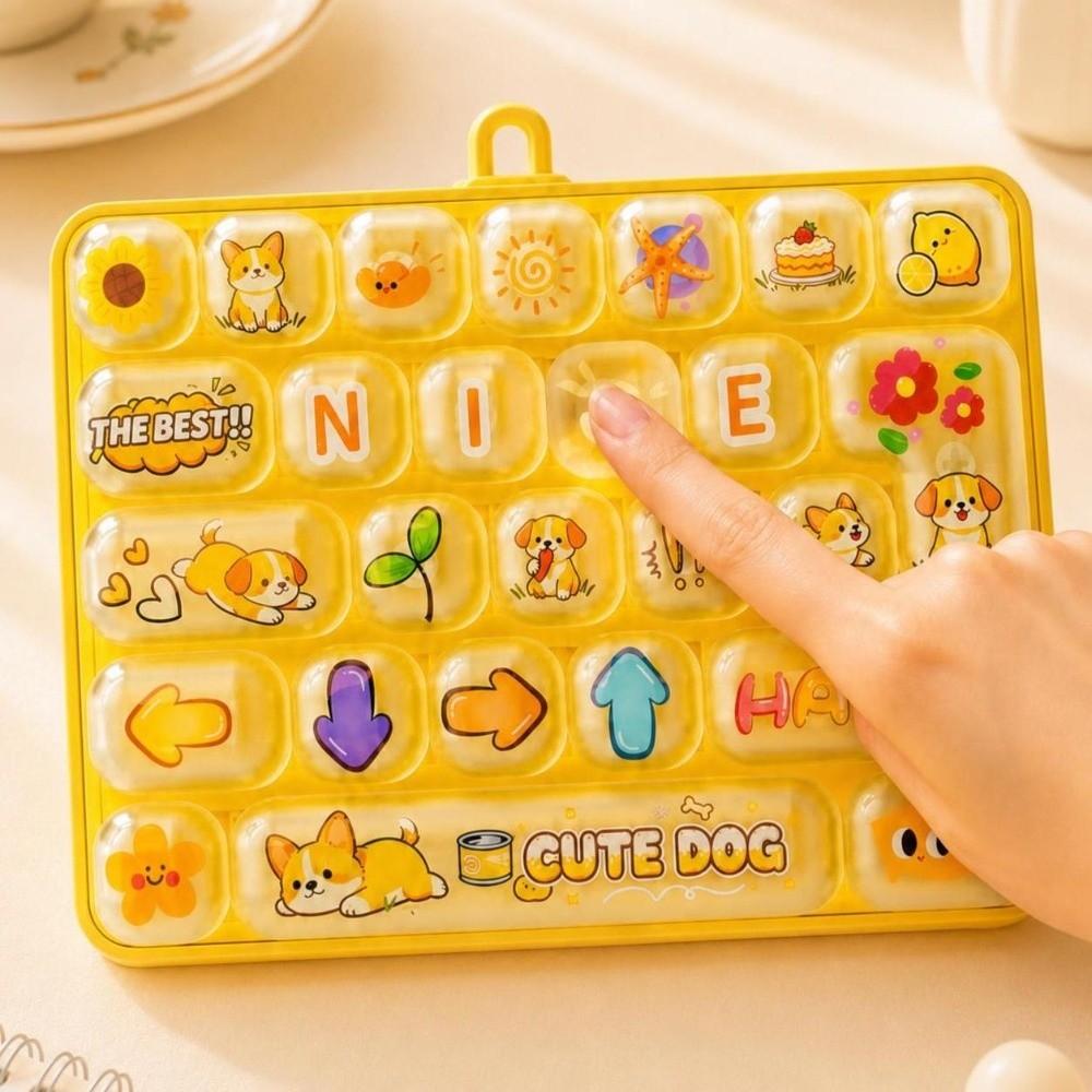 Clear Key Sounds Stress Relief Fidget Toy Cartoon Animal Patterns Bag Pendant Charm Gift Giving