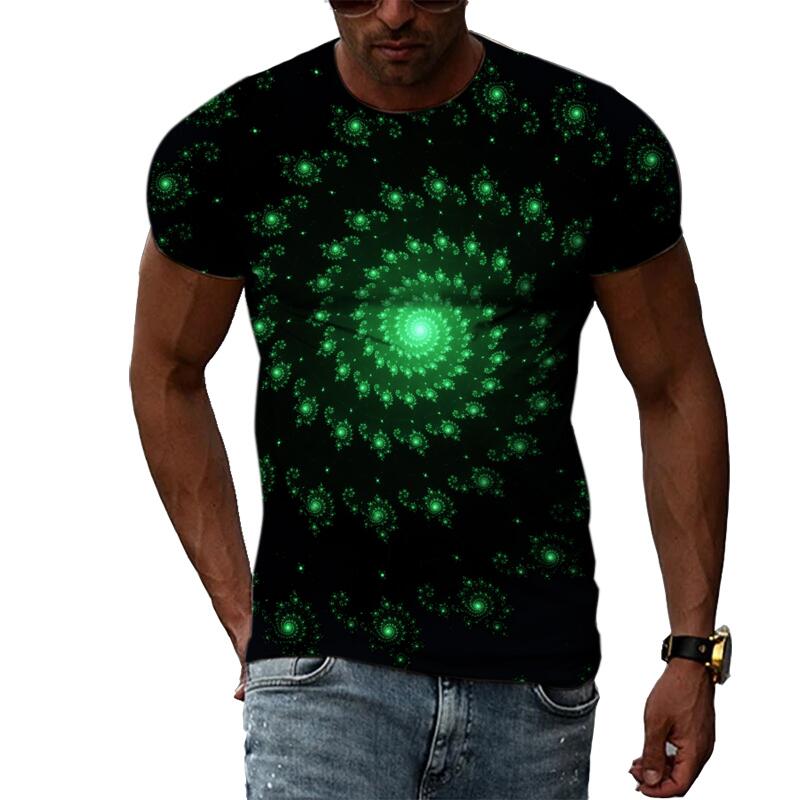 Sommer Mode Kreative Abstrakte Grafik T Shirts Für Männer Casual 3D Drucken Hip Hop Harajuku Persönlichkeit Rundhals Kurzarm