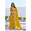 Real Modeling Collection – Premium Satin Chiffon Saree with Heavy Embroidery & Latkan Work