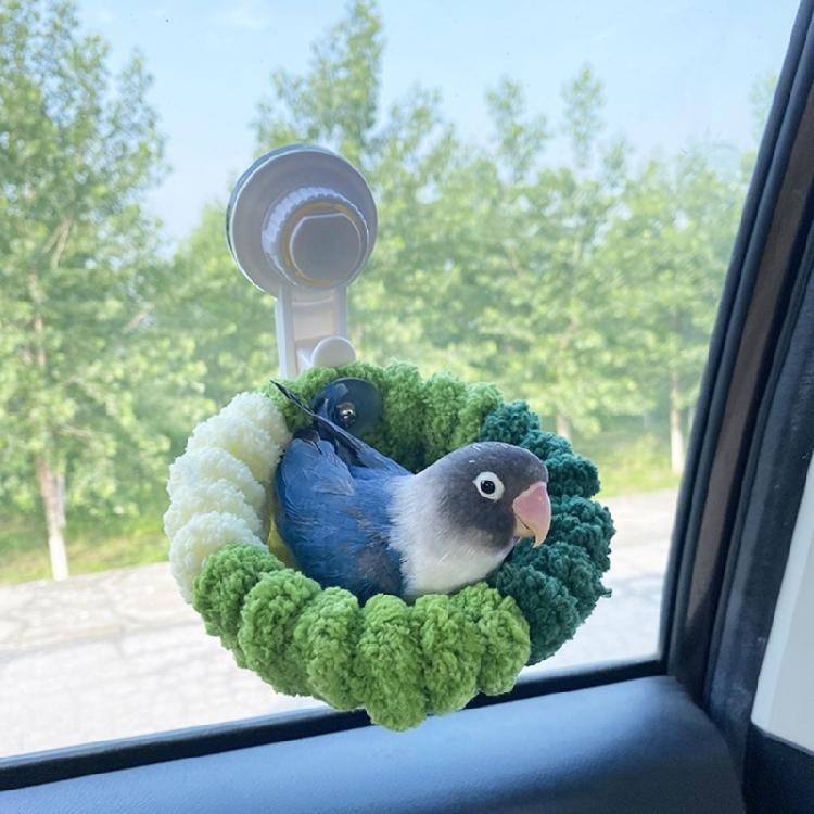 Bird Breeding Nest for Parrots Plush Sleep Bed Birdcage Nest Bed for Small Birds Suction Cup Resting Nest Bird Supply
