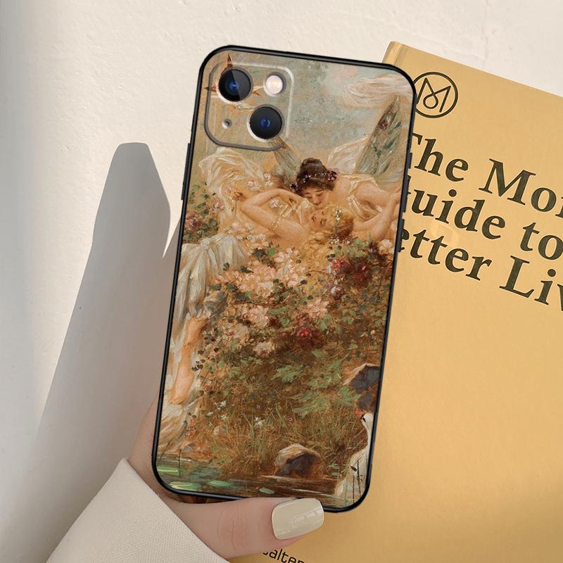 Renaissance Art Painting Phone Case For iPhone 17 16 15 14 11 12 13 Pro Max mini XR 16e 15 16 Plus 17 Air Full Cover