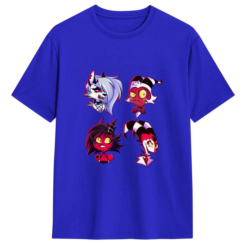 Helluvas Boss TShirt Beach 100 Cotton TShirts For Unisex Novelty Design Tshirt Short Sleeve Y2K Fun Clothes