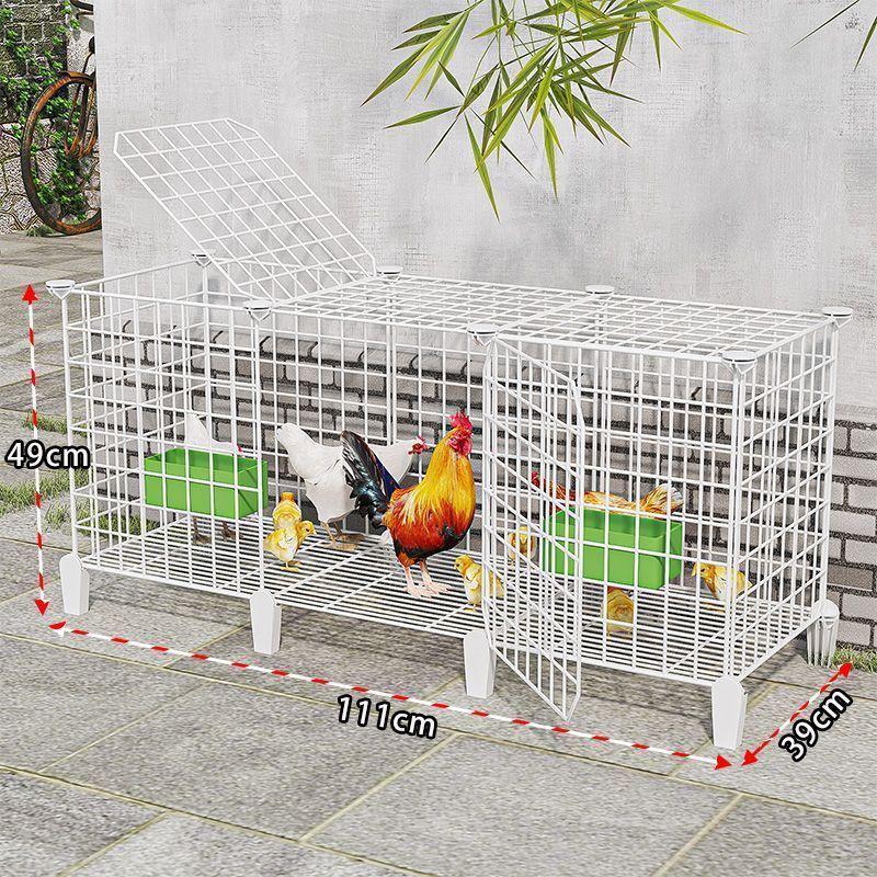 Large Iron Chicken Coop & Rabbit Cage for 20 Birds, 3-Layer, Indoor/Outdoor with Automatic Waste Cleaning