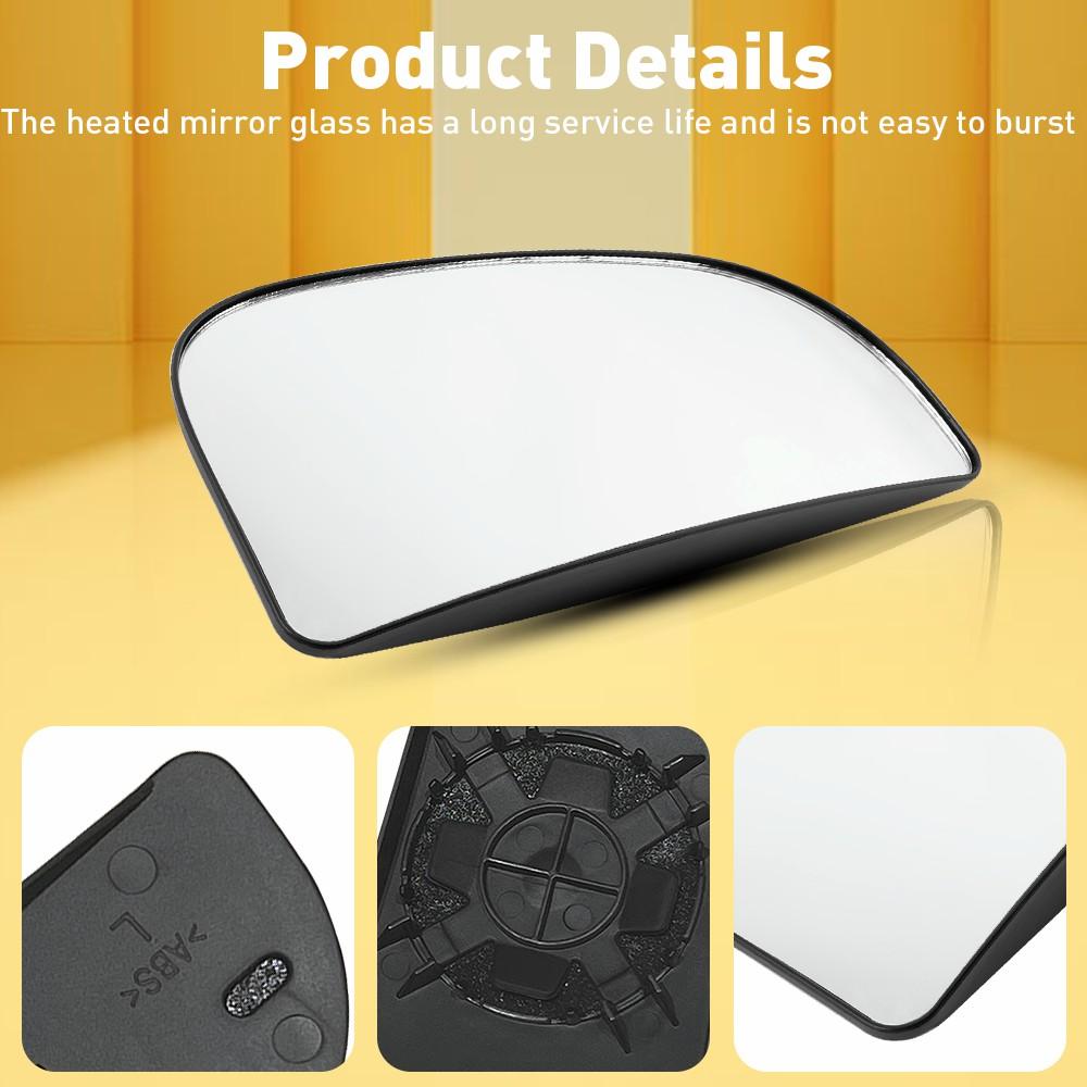 1Pcs Left Right Exterior Side Rearview Mirror Glass for Dodge Ram 1500 2500 3500 4500 5500 Truck with OE Factory Tow Mirrors