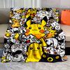 1PC Cartoon Pokémon Characters Print Blanket Fluffy Plush Sofa Bed Blanket for Kids Adults Travel Camping Supplies Car for Gifts