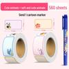 Cartoon Name Stickers for Kids - Self-Adhesive Labels for Books
