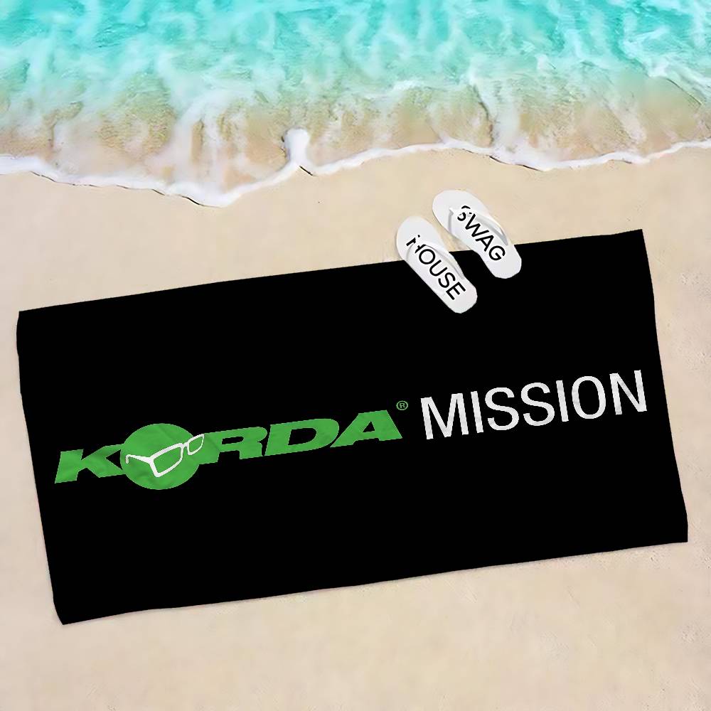 K-Korda Rybářské Logo Mikrovlákno Tištěný Plážový Ručník Horská Turistika Jóga Plážové Plavání Běh Absorpční Měkký Ručník