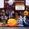 Large Halloween Pumpkin Lantern with Ghost and Spider Décor