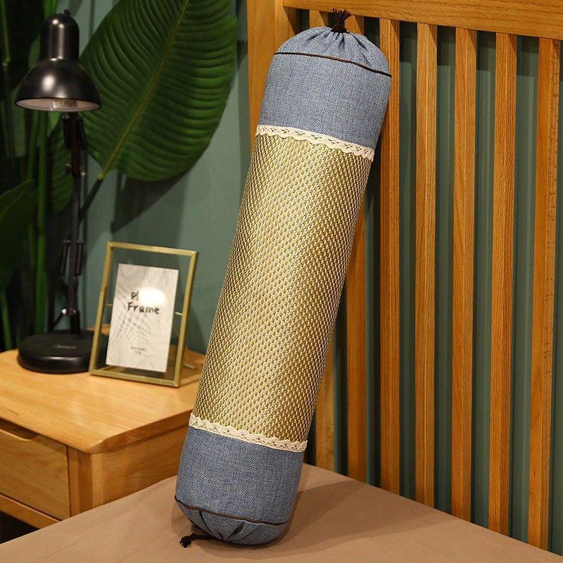 Breathable Linen Cylindrical Cooling Pillow for Girls' Bedroom