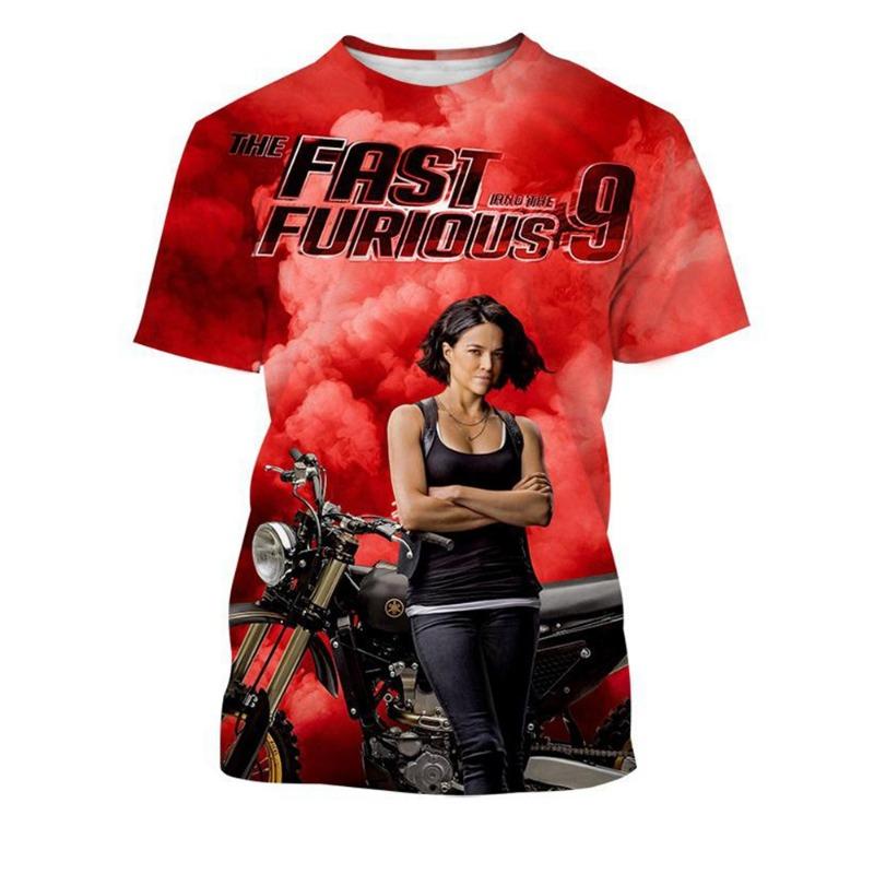 Summer New Fashion Cool Motocross Pattern T-Shirt Men's Trendy Taste Harajuku 3D Bicycle Printed Plus Size Short Sleeve Tees