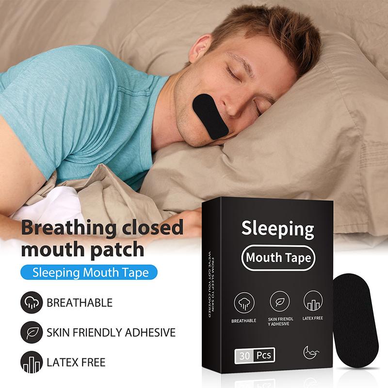 30Pcs Anti Snoring Sleep Mouth Tape Best Breathing Nasal Strips Medical Grade Improved Sleeping Keep Mouth Close Prevent Snoring