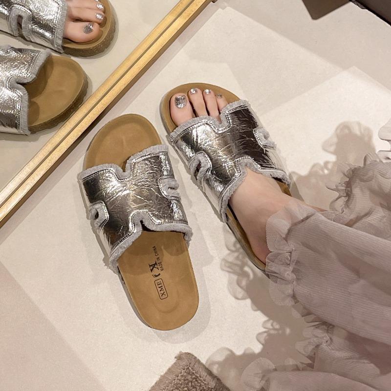 Thick-soled Slippers Women's Summer Wear New Shoes Versatile One-word Cool Slippers