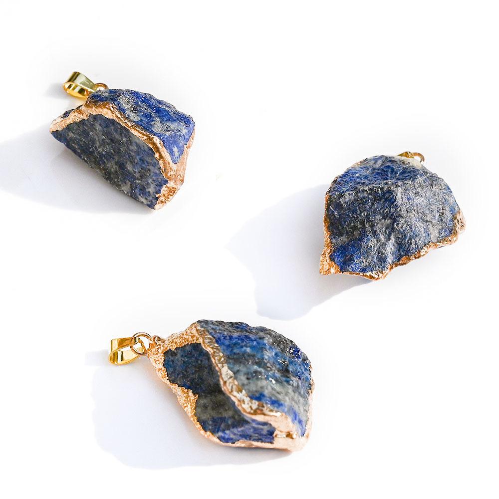 

Женское ожерелье из натурального камня, нерегулярные подвески, подвески для элегантных женщин, романтические цепочки для подарков 45+5 см With leather rope темно-синий