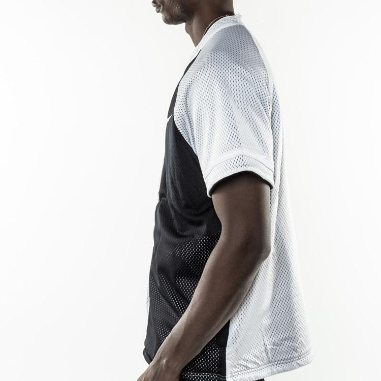 Nike Reversible Zip-Up Baseball Jacket With Short Sleeves Men Outerwear Black White Yellow AV8269-701