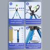 Fishing Rod Rest Tripod Stand Fishing Accessory Aluminum Folding Fishing Rod Tripod Bracket Height Adjustable Portable
