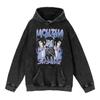 Cotone Pesante Lavato Retrò, Maglione Retrò Streetwear Anime con Cappuccio 440G