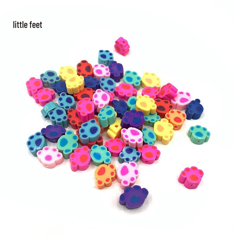Colorful Fruit & Smiley Face Polymer Clay Beads Bracelet DIY Jewelry Accessories