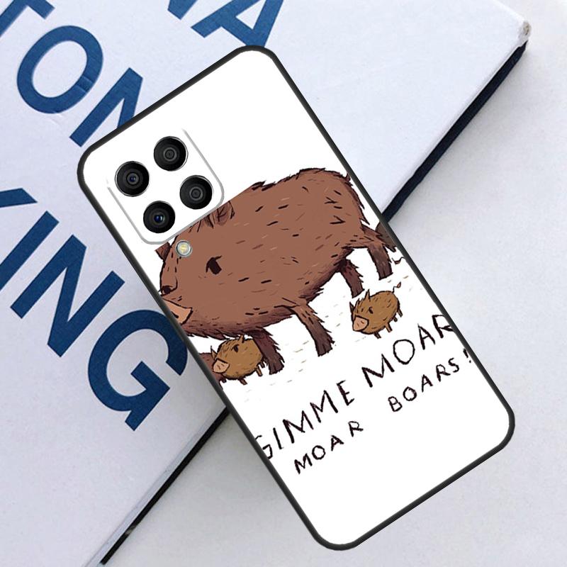Cute wild boar funny Cartoon For Samsung Galaxy M31 M55 M15 M11 M21 M13 M33 M35 M53 M14 M34 M54 M12 M32 M52 M06 M16 Case