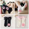 Paw Pads Cat Paw Plush Socks Kitten Claw Bowknot Warm Socks Harajuku 3D Cat Paw Socks  Indoor