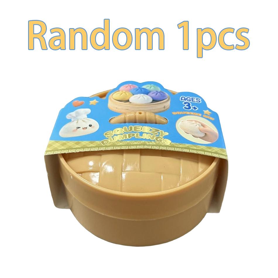 Scatola Misteriosa Raviolo Glitterato: 6 Palline Antistress Colorate Casuali, Giocattolo Sensoriale Estetico per Scrivania, Regalo Creativo Fidget per Ufficio