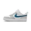 Scarpe da Skateboard Court Borough 2 Basse Bianco Grigio Blu Bambini BQ5451-117