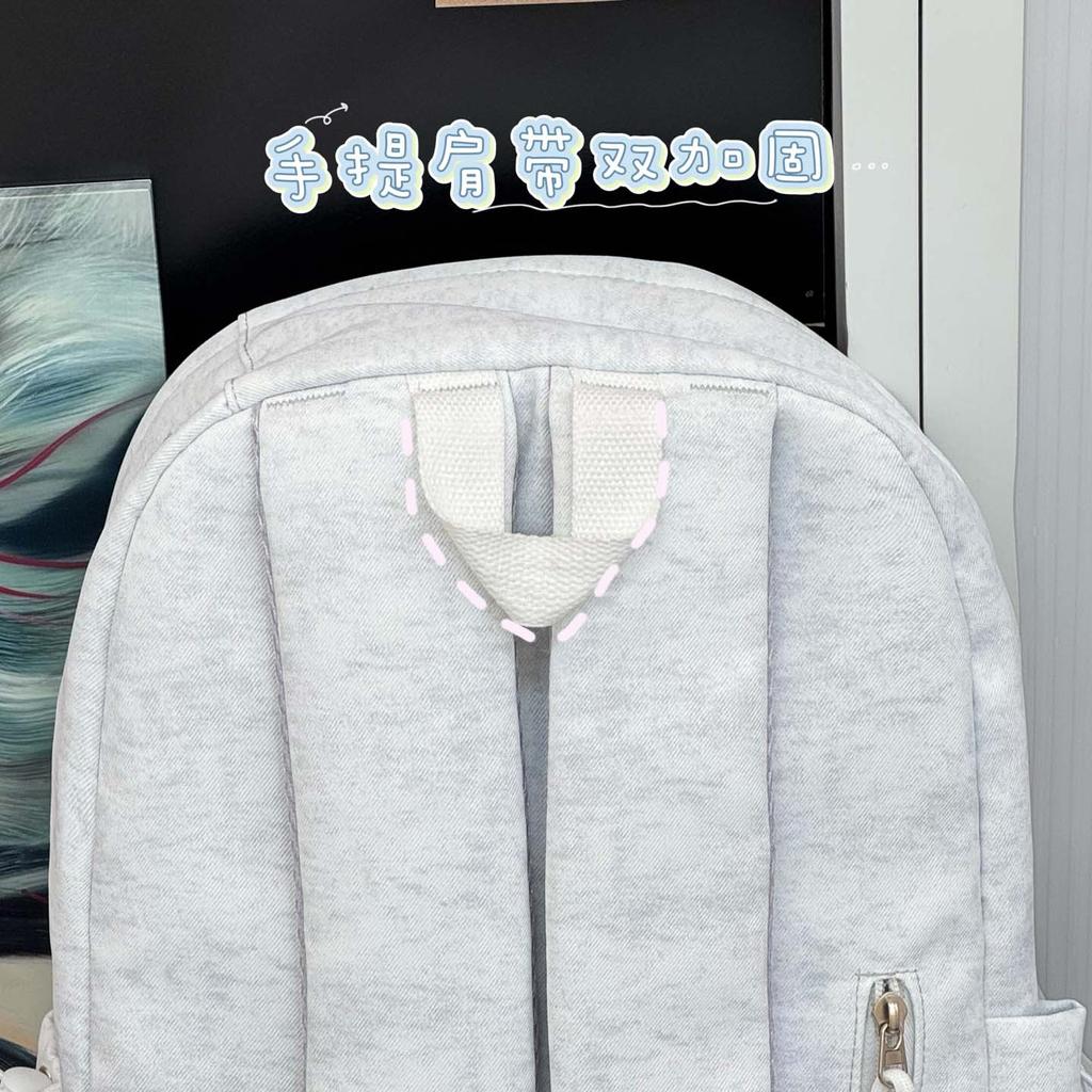 Schoolbag1011 New American Vintage Letter Embroidered Backpack for Middle and High School Students Versatile Large Capacity Lightweight Travel 